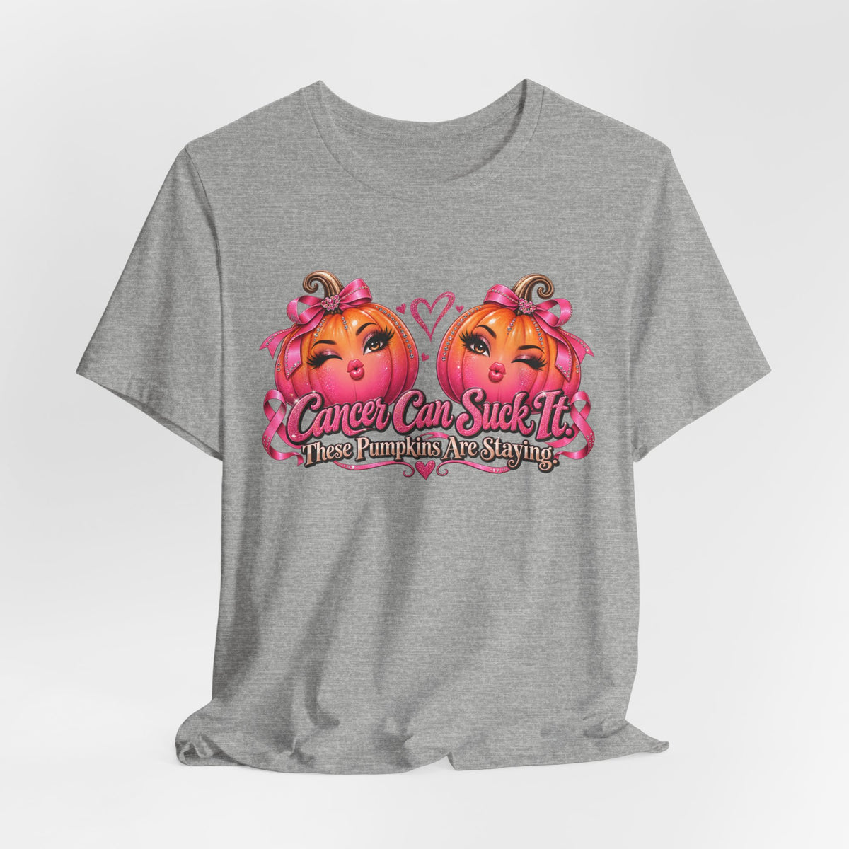 Cancer Can Suck It Shirt | Breast Cancer Awareness Shirt | Pink Pumpkin Halloween Tee | Funny Cancer Survivor Gift | Pink October Shirt
