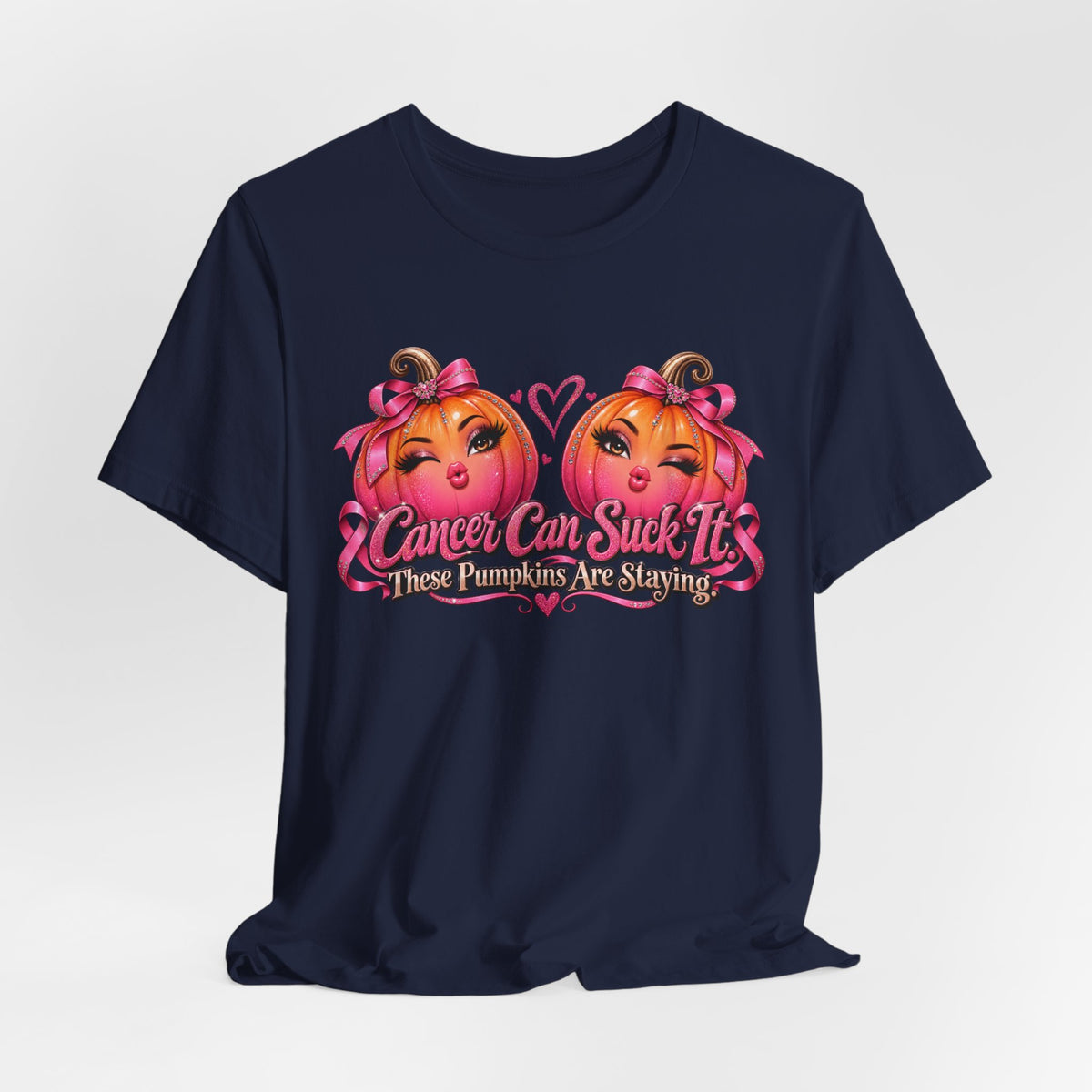 Cancer Can Suck It Shirt | Breast Cancer Awareness Shirt | Pink Pumpkin Halloween Tee | Funny Cancer Survivor Gift | Pink October Shirt