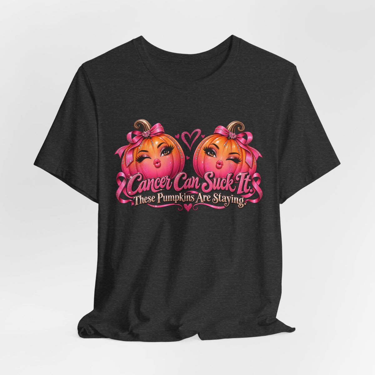 Cancer Can Suck It Shirt | Breast Cancer Awareness Shirt | Pink Pumpkin Halloween Tee | Funny Cancer Survivor Gift | Pink October Shirt